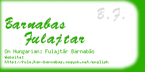 barnabas fulajtar business card